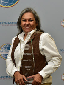 Luisa Montalvo Toastmasters WCPS 2nd Place