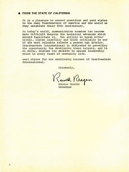 Ronald Reagan Letter