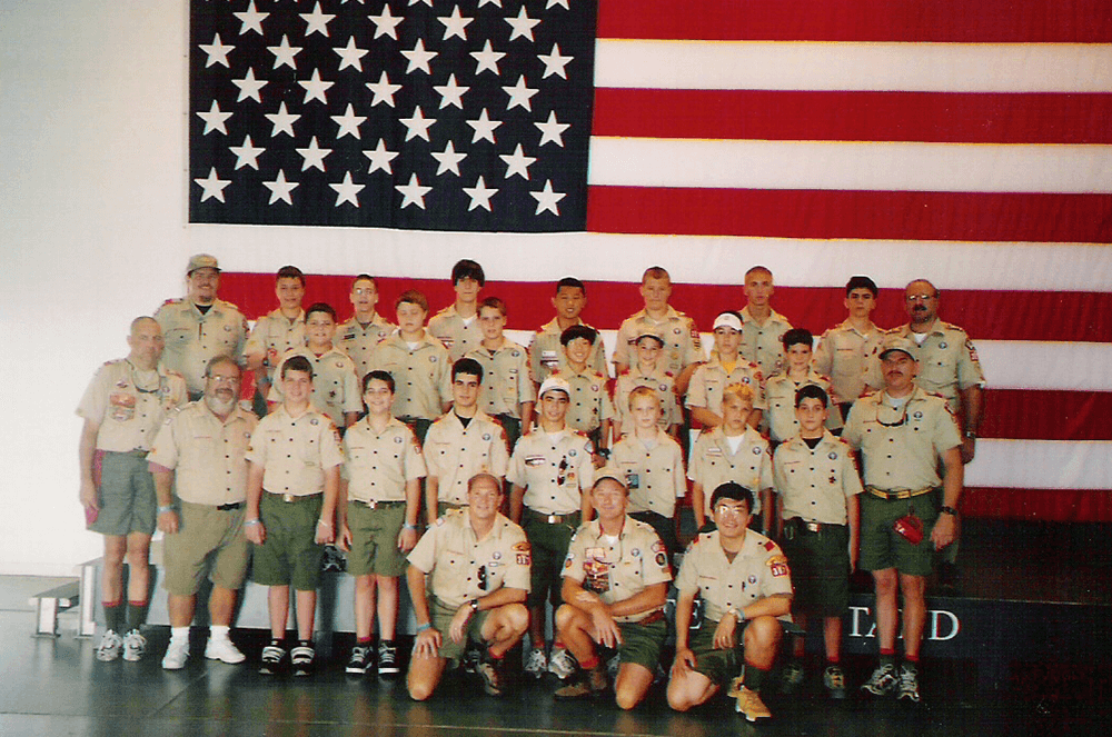 Matt and Boy Scout Troop 397 aboard the USS Yorktown aircraft carrier in South Carolina.