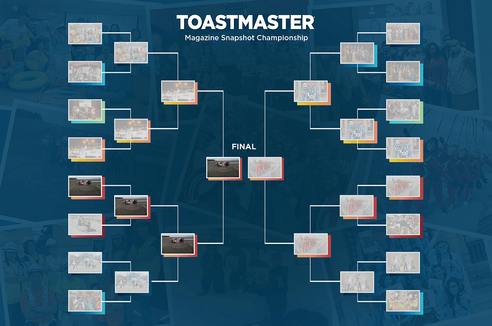 Final Bracket with Toastmaster Snapshot photos winner
