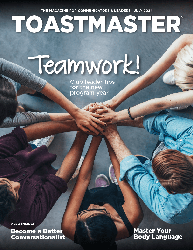 July 2024 cover of Toastmaster magazine