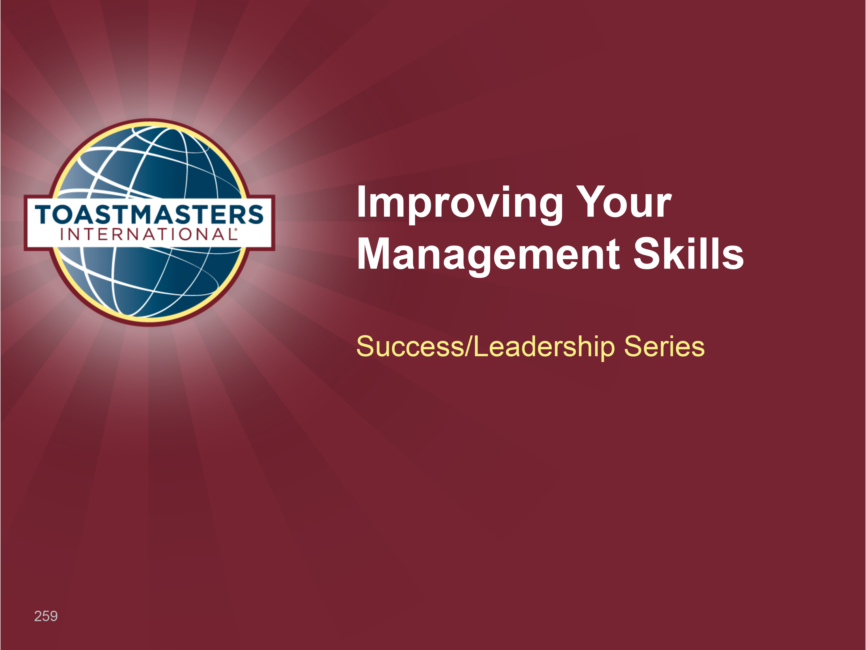 Improving Your Management Skills (PPT)