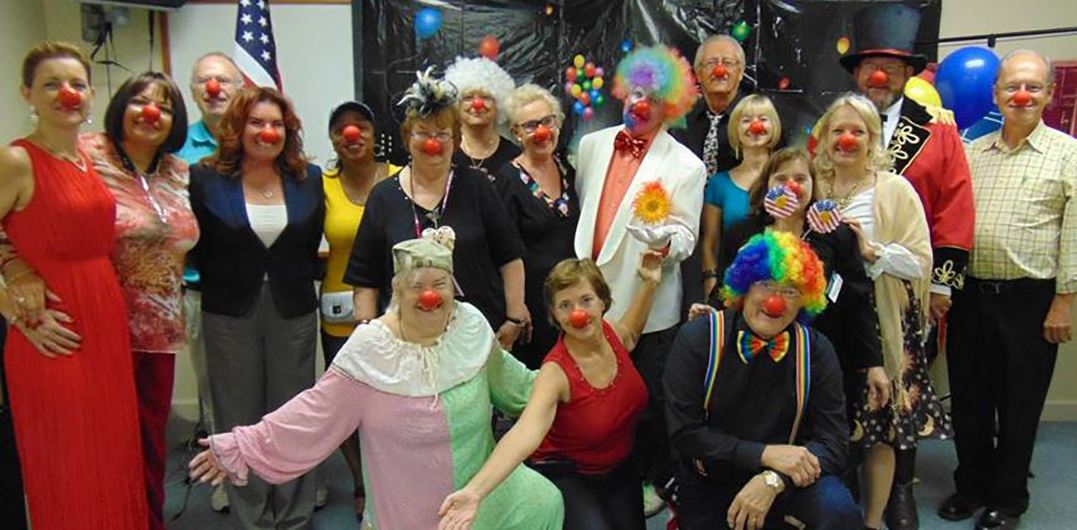 Members of the Hobe Sound Toasters club in Hobe Sound, Florida, donned their most eccentric outfits—complete with clown noses and rainbow wigs—for their recent themed meeting, The Circus Comes to Town.