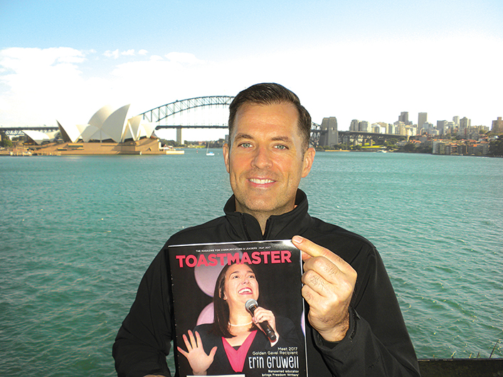 Toastmasters International Director David McCallister, DTM, from  Arlington, Texas, visits Sydney, Australia.