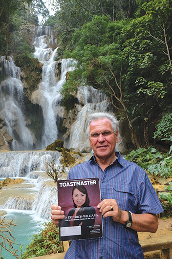 Bob Nisbet, DTM, from ­Guildford, United Kingdom, at Kuang Si Falls in Luang Prabang, Laos.