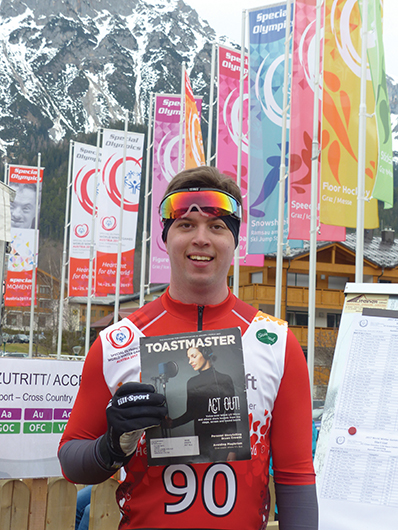 Justin Sigal, CC, CL, from Vernon, British Columbia, ­Canada, competes in the 2017 Special Olympics World Winter Games in Graz, Austria.