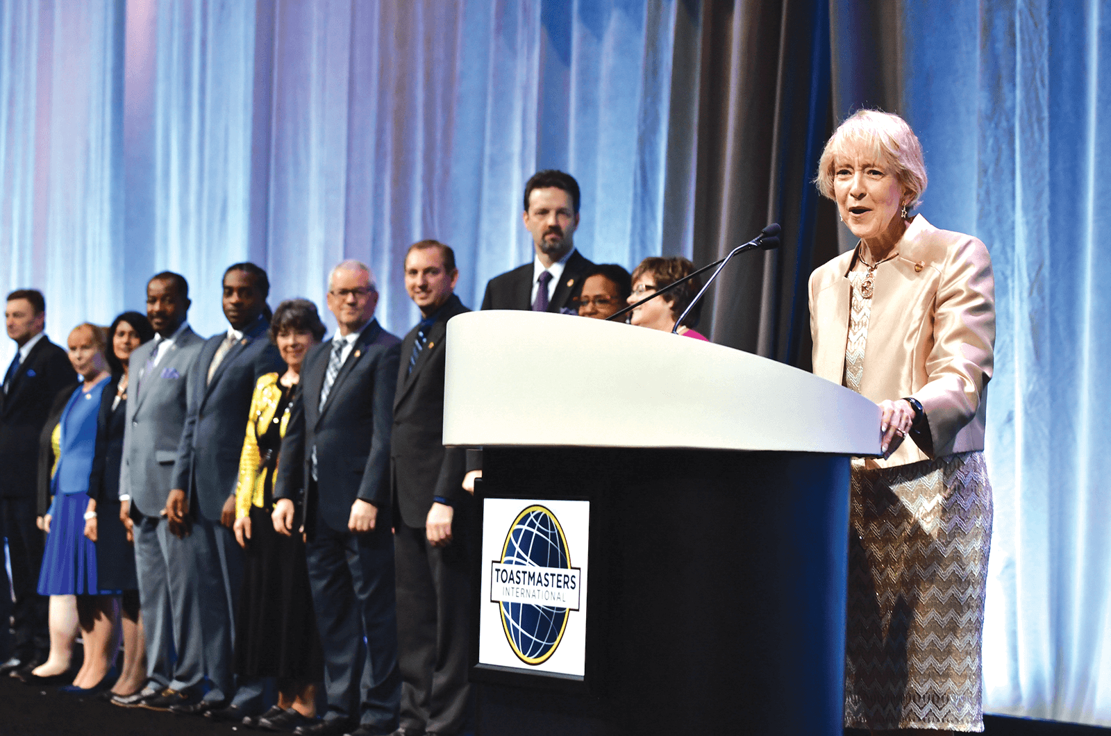 International President Lark Doley at the Annual ­Business Meeting.