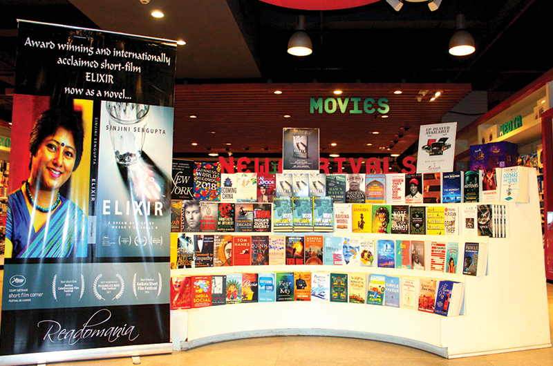 Sinjini Sengupta’s novel, Elixir, debuted at a bookstore. 