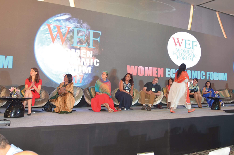 Sinjini Sengupta (seated second from left) at the Women Economic Forum. 