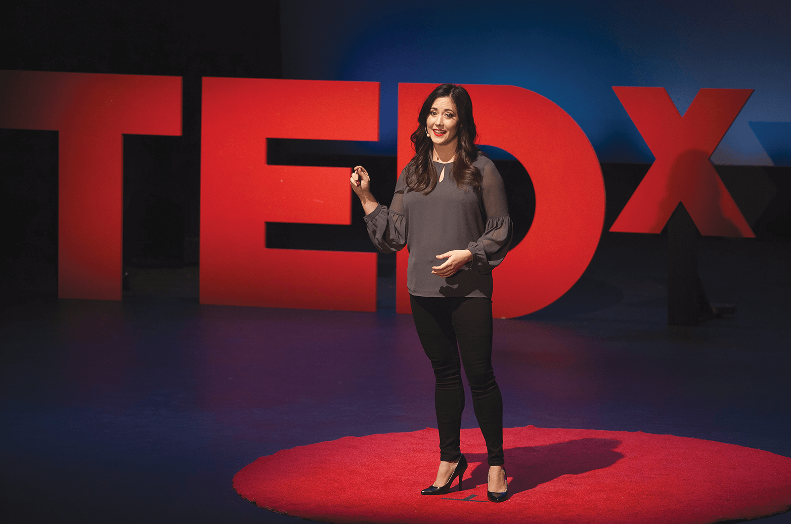 Star Hansen presents her talk “Listen to the Monster in Your Closet” at TEDxTucson in January 2018.