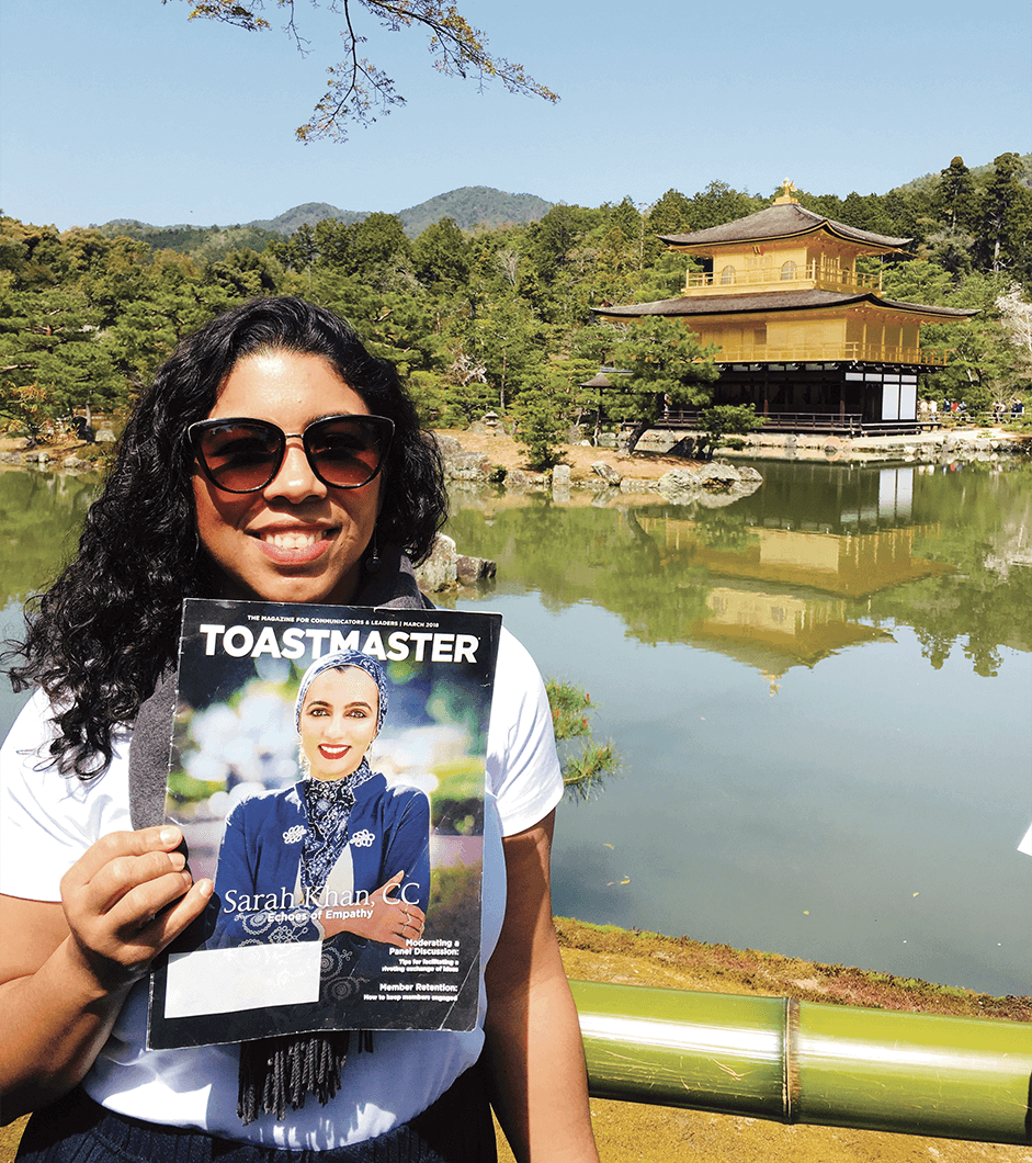 Ana Pope of Islington, London, England, takes in the breathtaking scenery of Kyoto, Japan. 