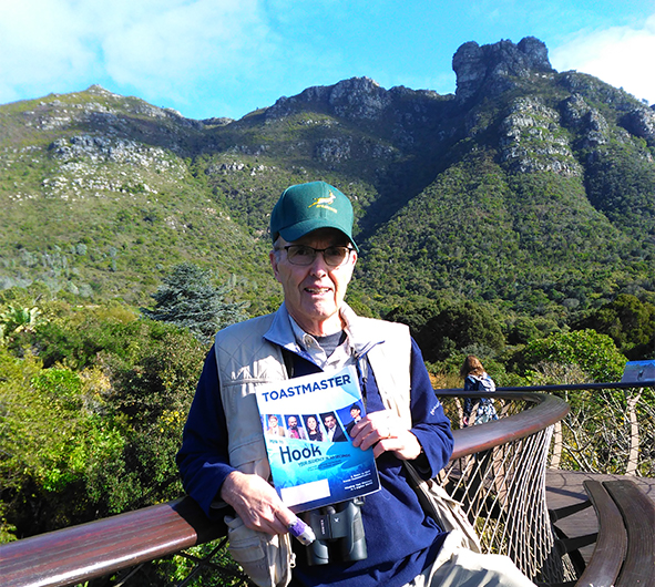 James Briggs, ACB, from Ellensburg, Washington, braves the Centenary Tree Canopy Walkway at the World Heritage Site, Kirstenbosch Botanical Gardens in Cape Town, South Africa.