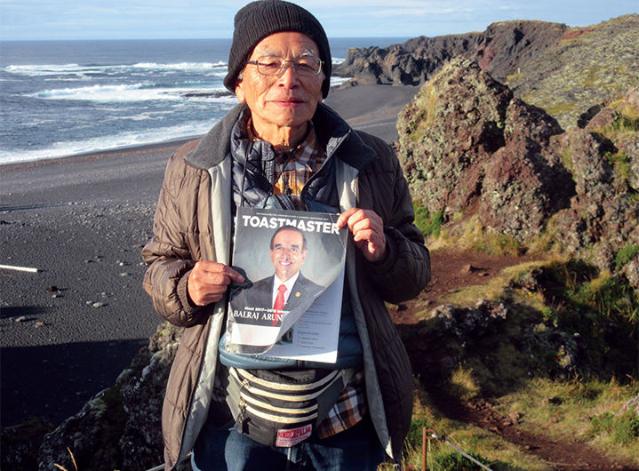Masatoshi Denko, ACG, ALB, from Tokyo, Japan, takes in the view at Snæfellsjökull National Park in Iceland.
