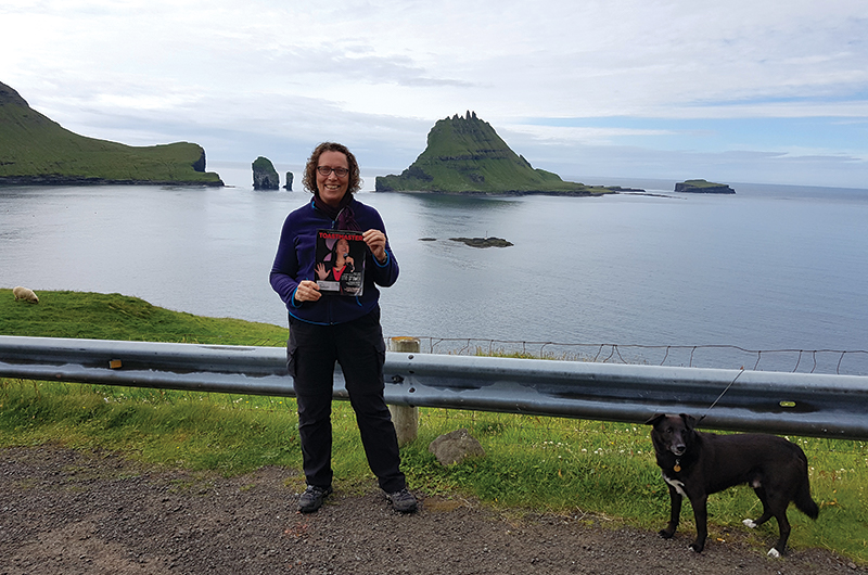 Susan Antoft, ACS, CL, from Halifax, Nova Scotia, Canada, visits the Faroe Islands, on the island of Vágar, which is part of the Kingdom of Denmark. 