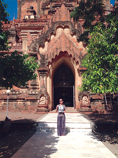 Eline Devos, CC, living in Tokyo, Japan, visits the Htilominlo Temple in Bagan, Myanmar.