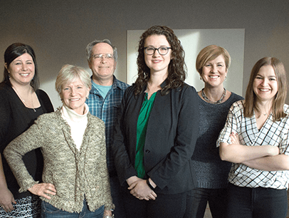 Six employees of Toastmaster magazine department at world headquarters
