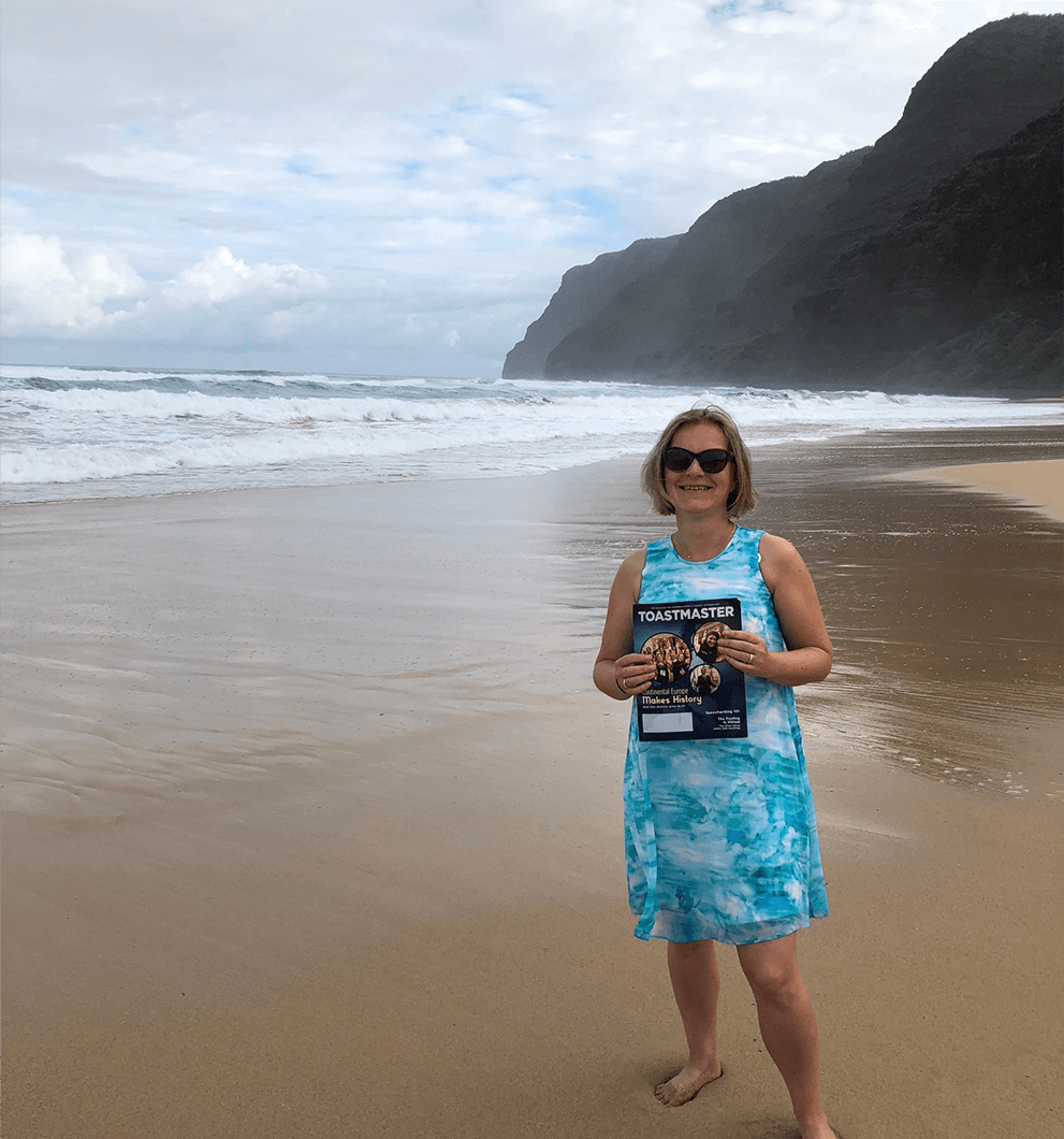Anita Papp of Surrey, British Columbia, Canada, walks along a beach in Kauai, Hawaii, U.S.