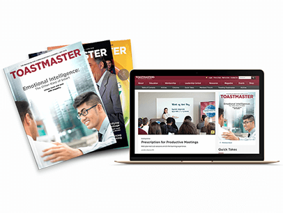 Print and online Toastmaster magazines