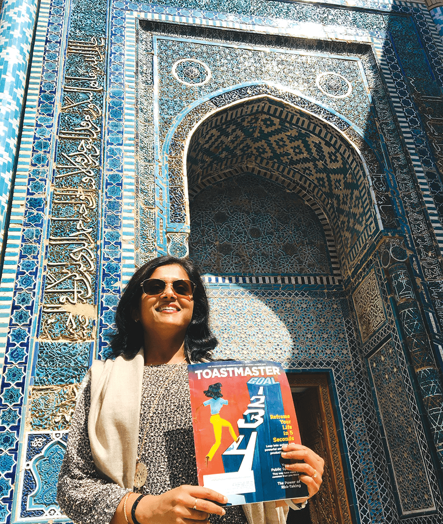 Rebecca Biswas of San Jose, California, visits Samarkand, Uzbekistan, on the Silk Road—the ancient trade route linking China to the Mediterranean.  