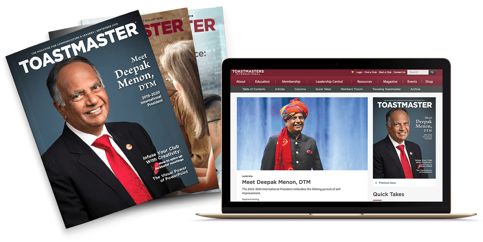 Print and online Toastmaster magazines