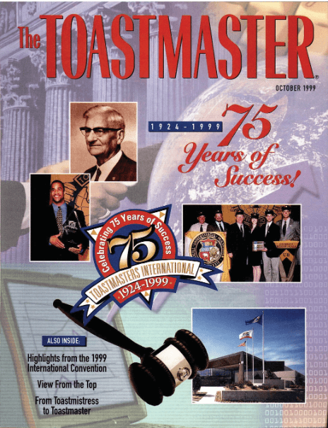 The October 1999 issue celebrated the organization’s 75th anniversary.
