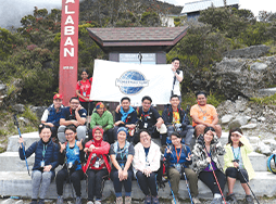 Group of Toastmasters members at Mount Kinabalu
