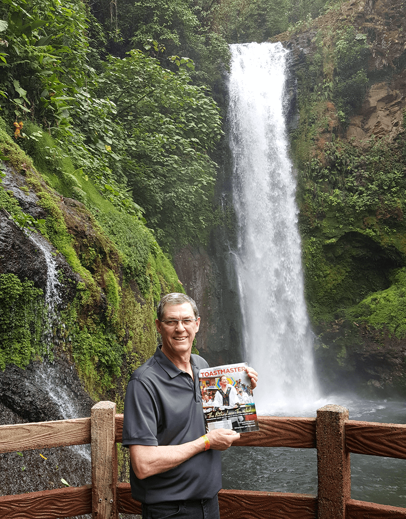 Bruce Tiffany of Redwood Falls, Minnesota, travels to La Paz Waterfall in Costa Rica. 