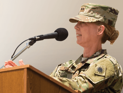 Major General Laura Yeager in Army uniform