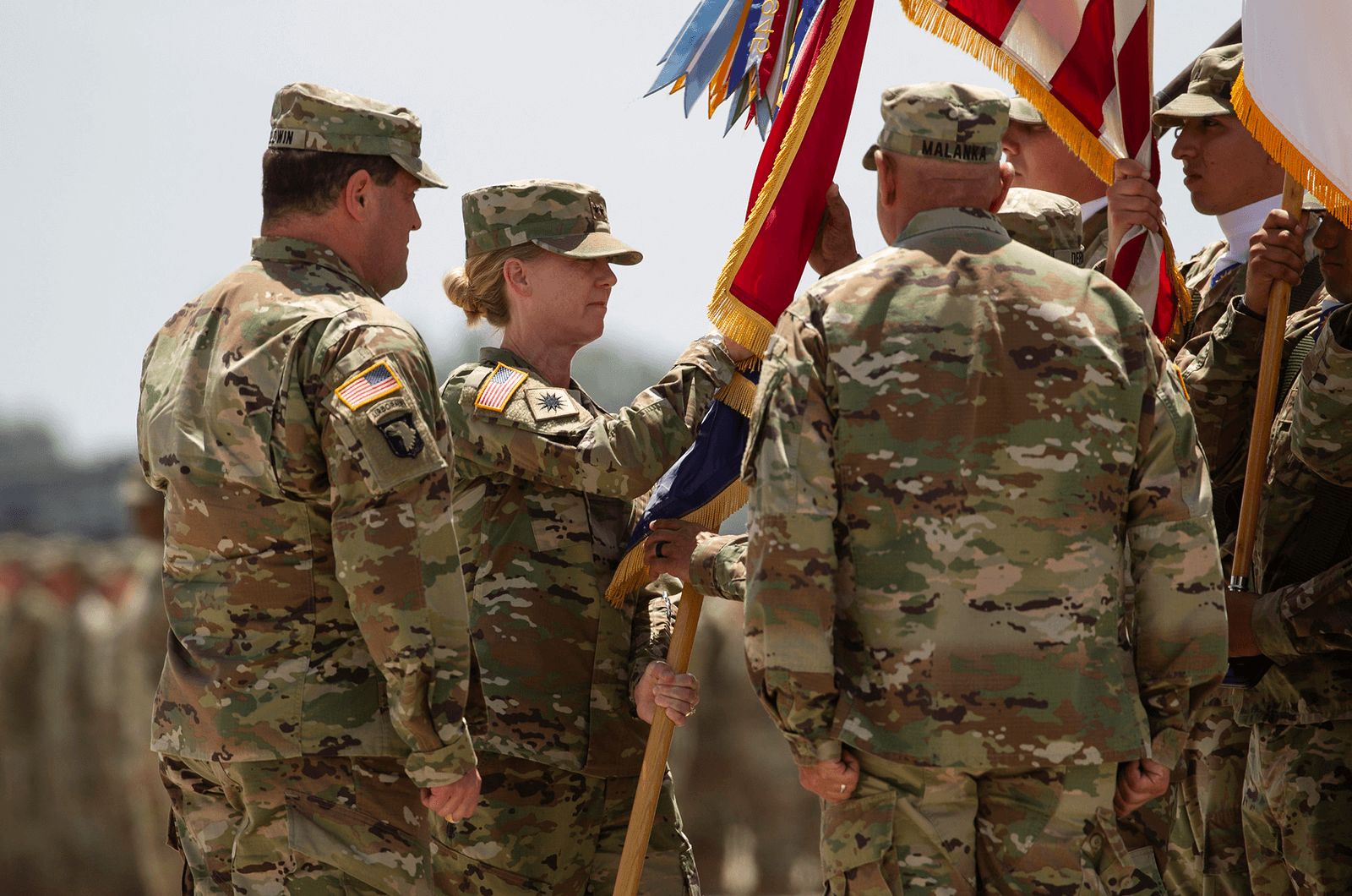 U.S. Army Maj. Gen. Laura Yeager takes command of the California Army National Guard's 40th Infantry Division during a ceremony on June 29, 2019, at Joint Forces Training Base in Los Alamitos, California. Yeager is the first woman to command a U.S. Army infantry division. *Photos by the California National Guard
