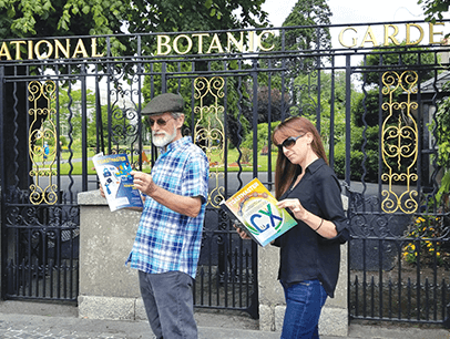 John Mullins and his daughter, Caroline Mullins-Erro, of Modesto, California, visit the National Botanic Gardens in Dublin, Ireland. 
