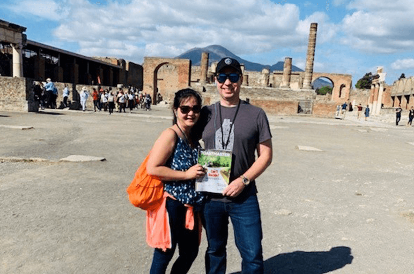 Michael and Paula Hribar of Brunswick, Ohio, tour Pompeii, Italy. 