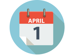 Calendar showing April 1