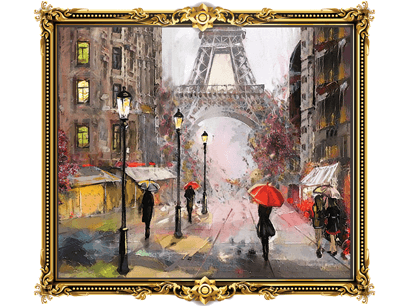 Framed painting image of Paris