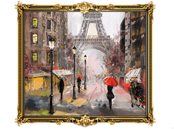 Framed painting image of Paris