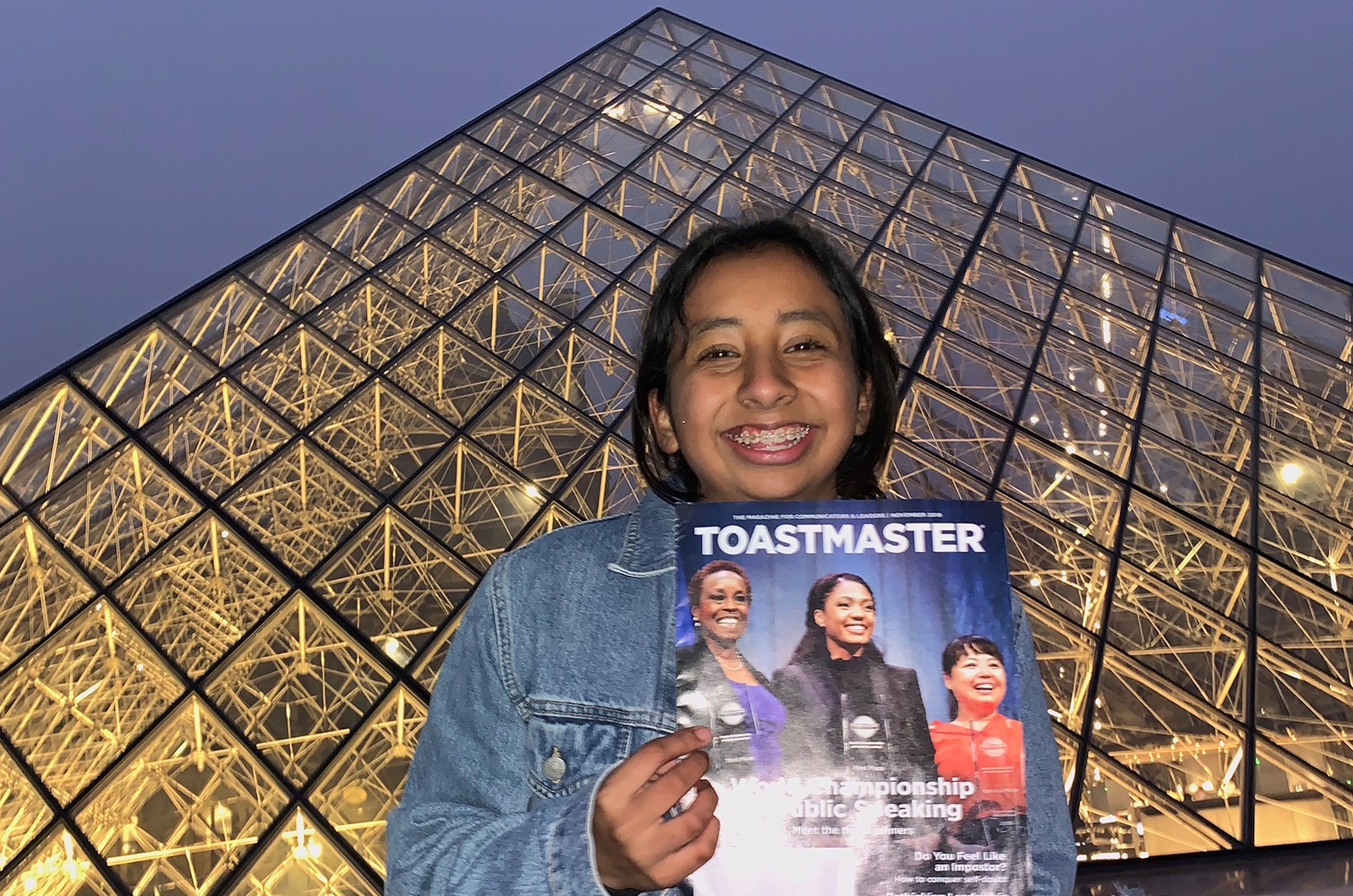 Melissa Rodriguez of Texcoco, Mexico, explores the Louvre Museum in Paris, France.