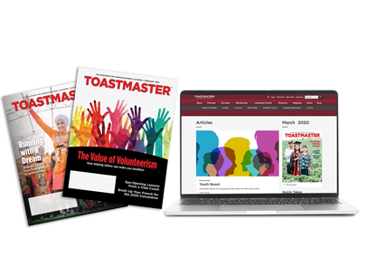 Toastmaster magazines in print and online