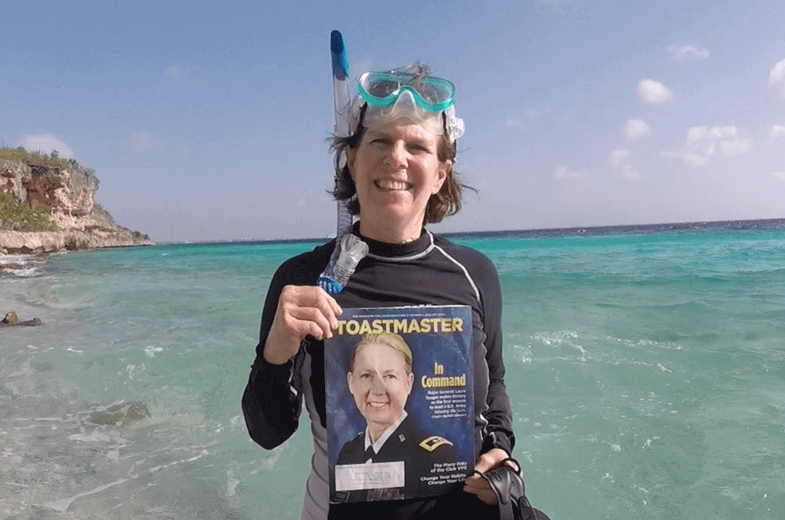 Helen Dempsey of State College, Pennsylvania, U.S., snorkels in Bonaire, Caribbean Netherlands. 