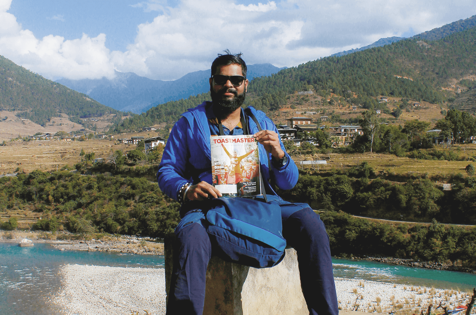 Kaustubh Kargutkar of Mumbai, Maharashtra, India, enjoys being outside in the mountains near Punakha, Bhutan.