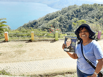 Sandra Fénelon of Montreal, Quebec, Canada, visits Mirador de Catalina, which overlooks the Apoyo Lagoon in Nicaragua in January.