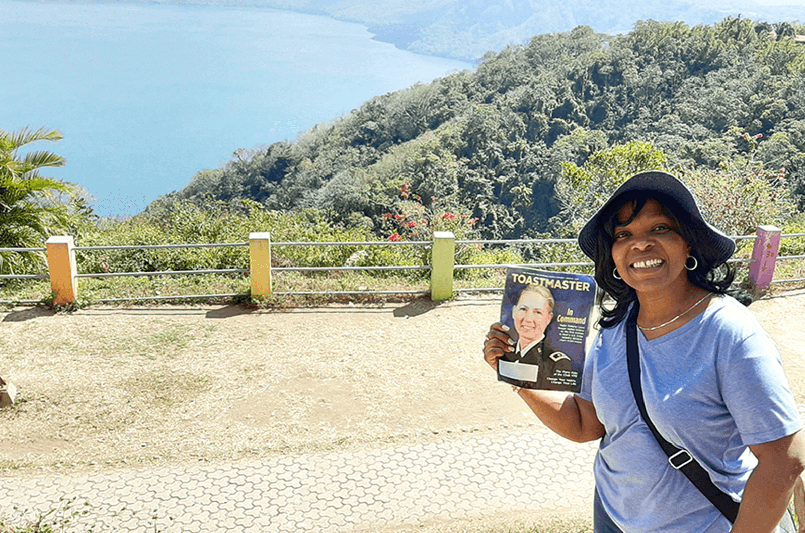 Sandra Fénelon of Montreal, Quebec, Canada, visits Mirador de Catalina, which overlooks the Apoyo Lagoon in Nicaragua in January. 