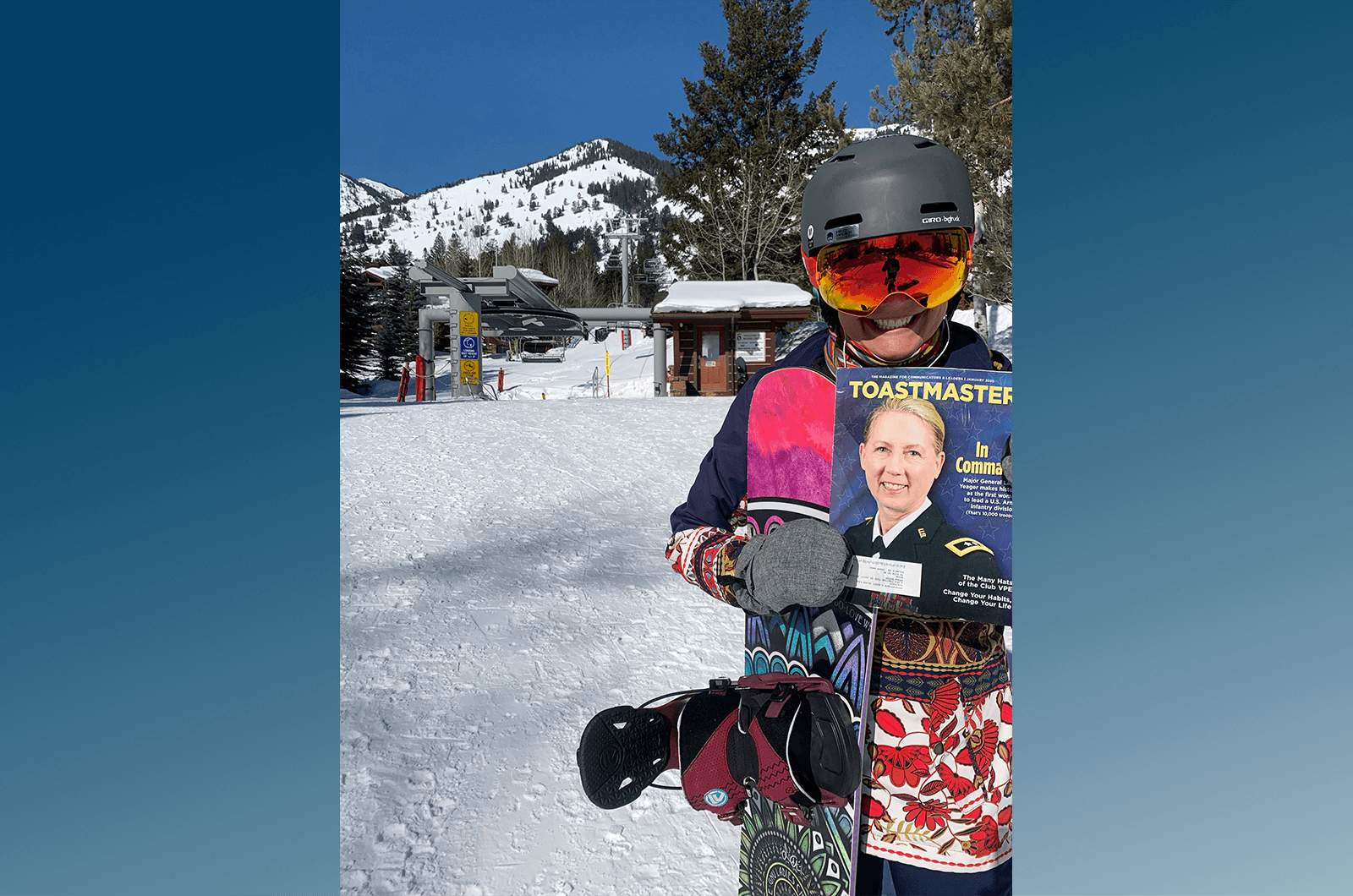 In early 2020, Diana Myers of Decatur, Georgia, enjoyed a snowboarding trip in Jackson Hole, Wyoming