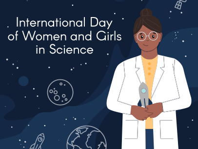 Illustration of women scientist