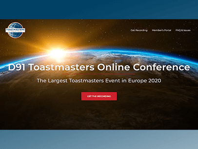 Webpage for online conference