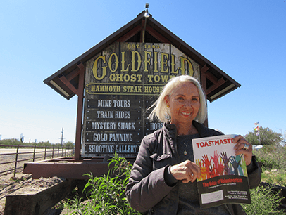 Susan Brushafer of Richfield, Wisconsin, visits the Goldfield Ghost Town in Apache Junction, Arizona, in early 2020. 