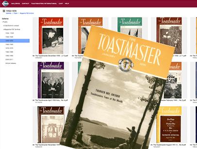 Covers of Toastmaster magazine