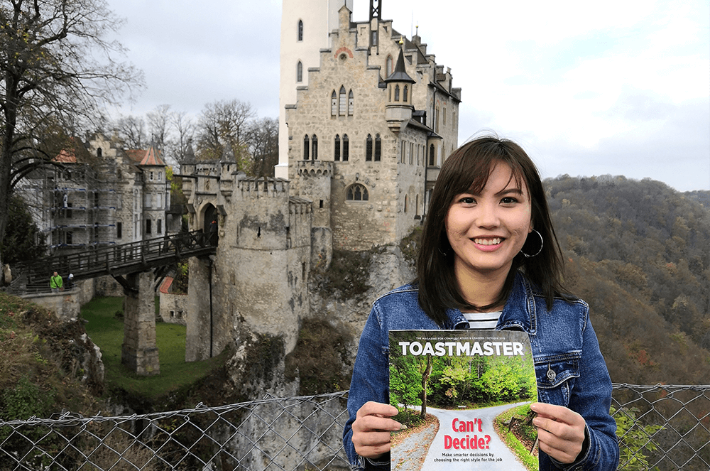CV Chon of Johor Bahru, Johor, Malaysia, poses in front of Lichtenstein Castle in the Swabian Jura region of Germany, in December 2019.