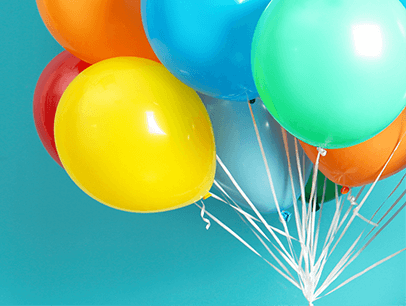 Different colored balloons