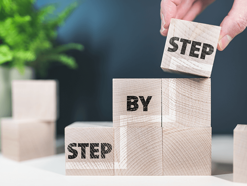 Step by step blocks