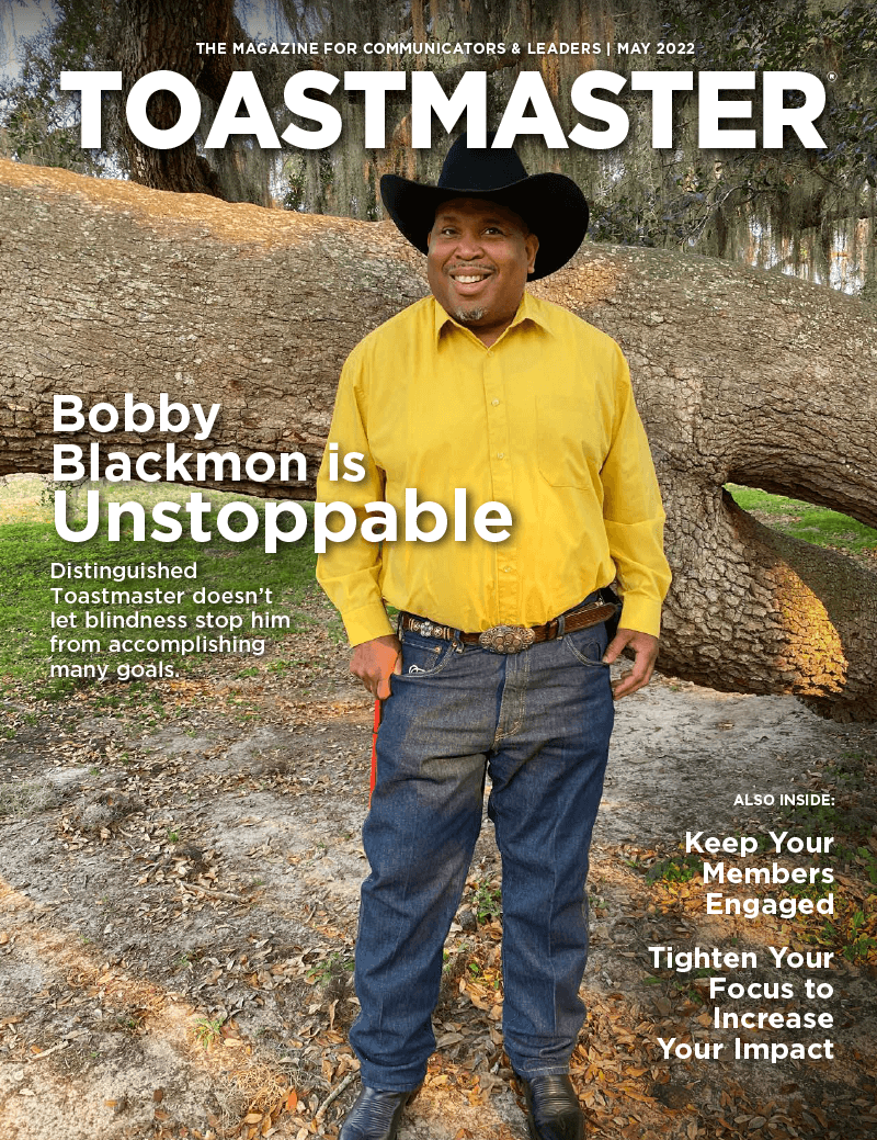 May 2022 cover of Toastmaster magazine