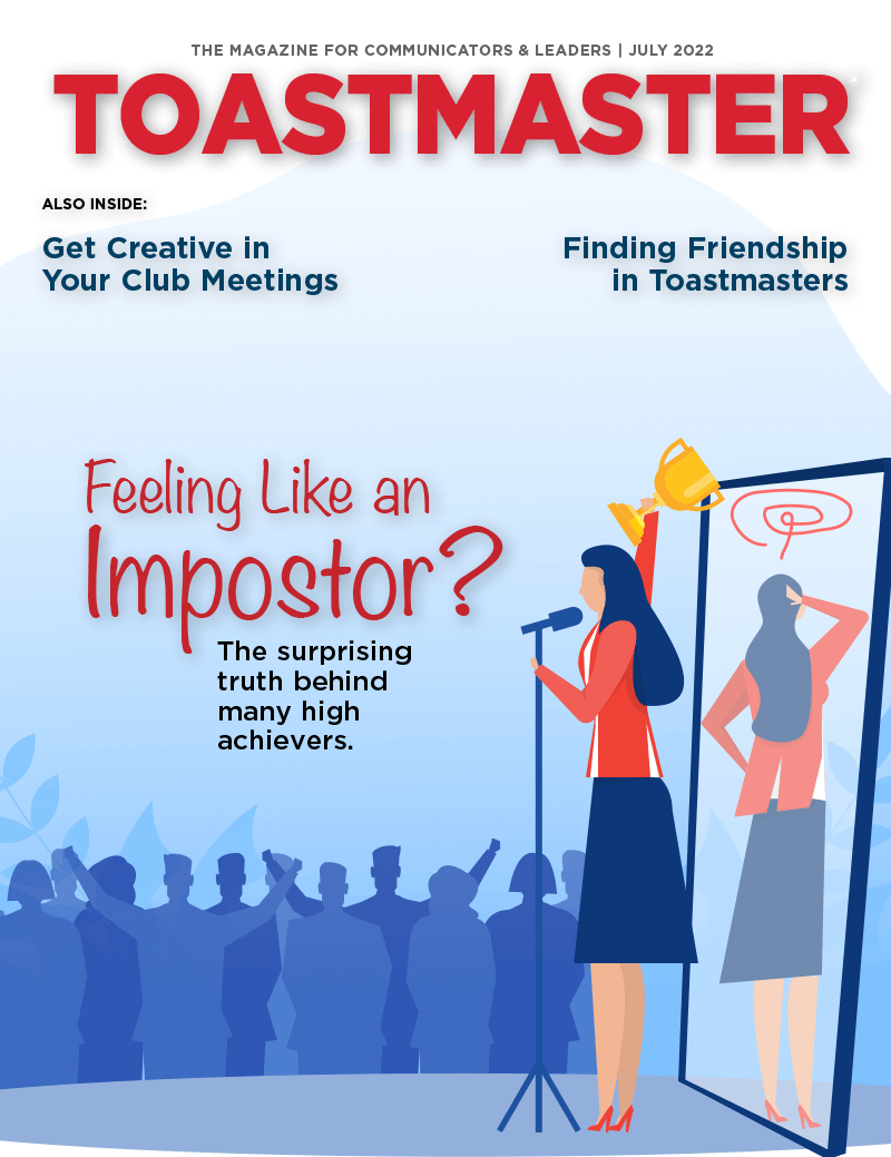 July 2022 cover of Toastmaster magazine